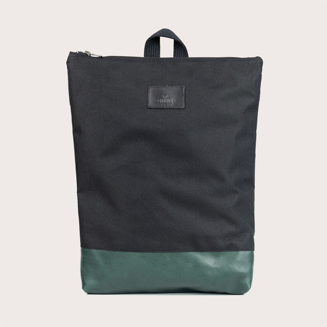 MUNI Waterproof Backpack - Green Leather Bottom