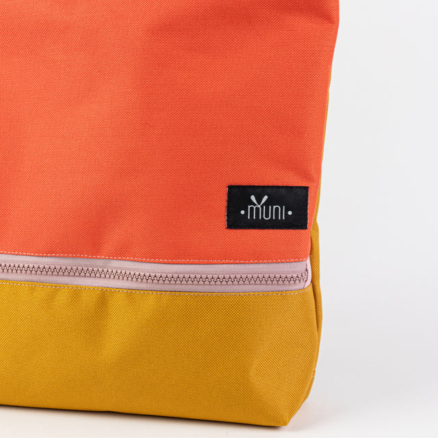 MUNI Waterproof Kids Backpack - Orange and Yellow