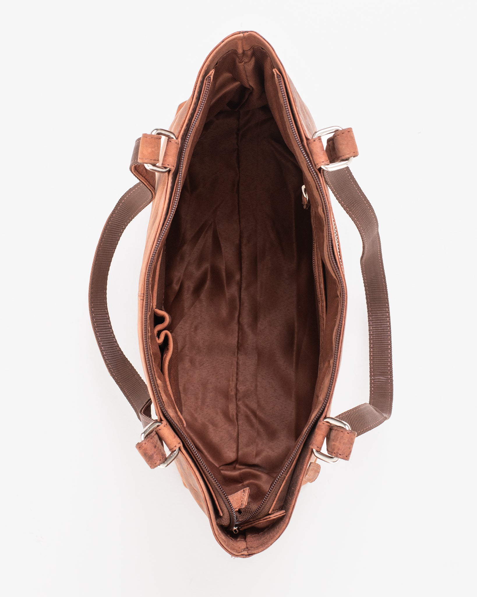 Nabo Brown Leather Shoulder Bag NK1909