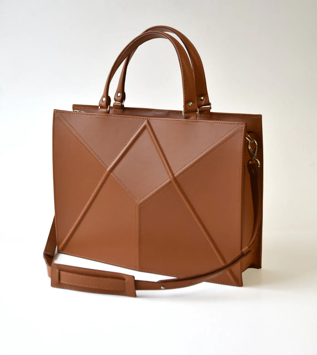 Gerda Retter Design FACET Handbag - Caramel Brown