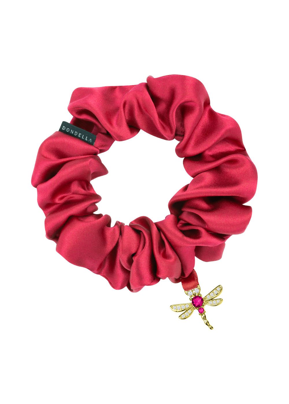 Dondella Mulberry Silk Scrunchie - Dragonfly