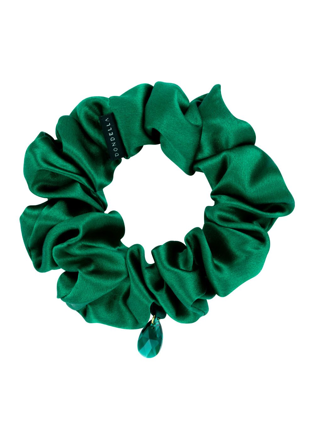 Dondella Luxury Silk Scrunchie - Green