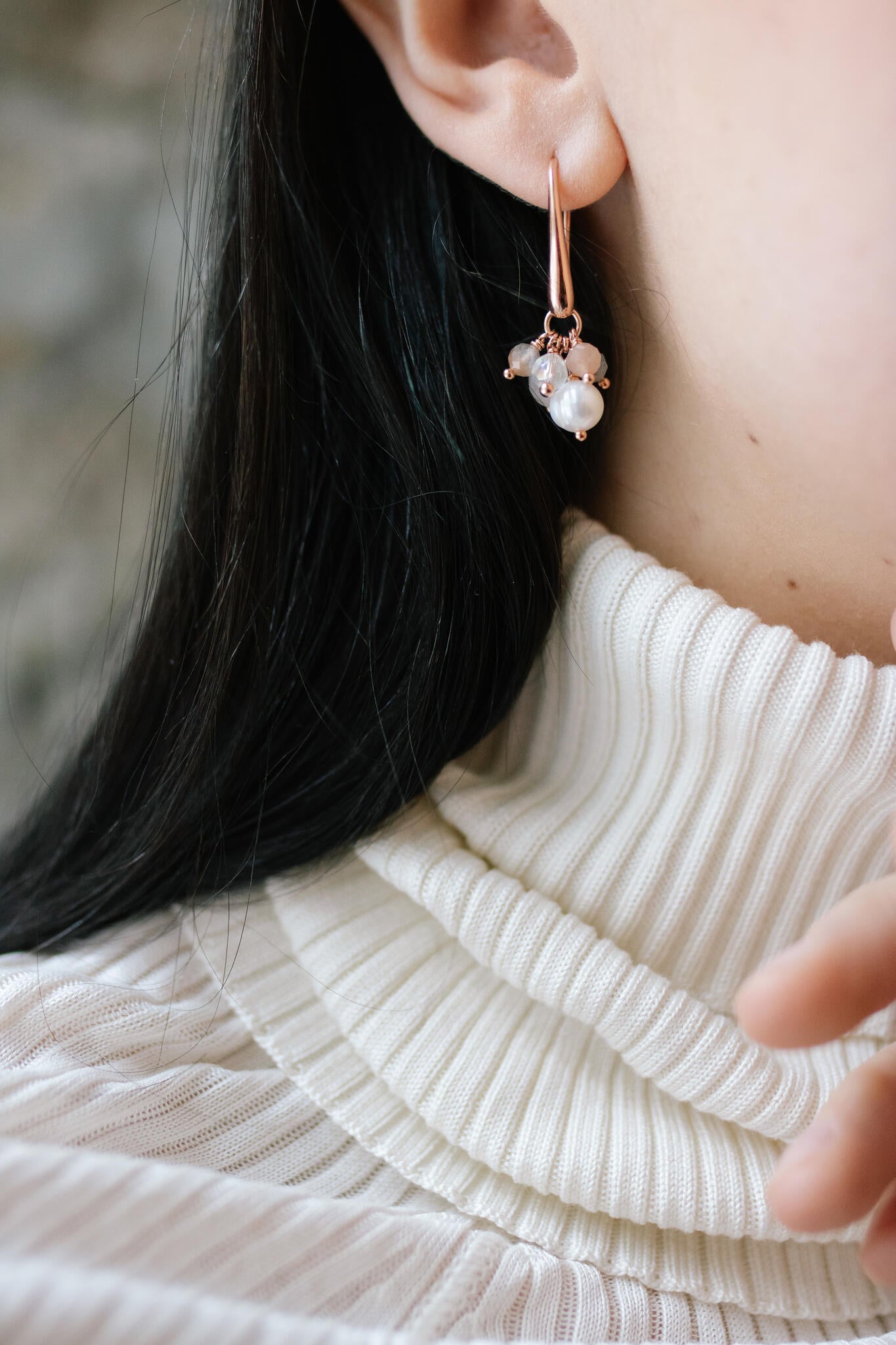 Cherie Petite Earrings - Rose Gold and Silver