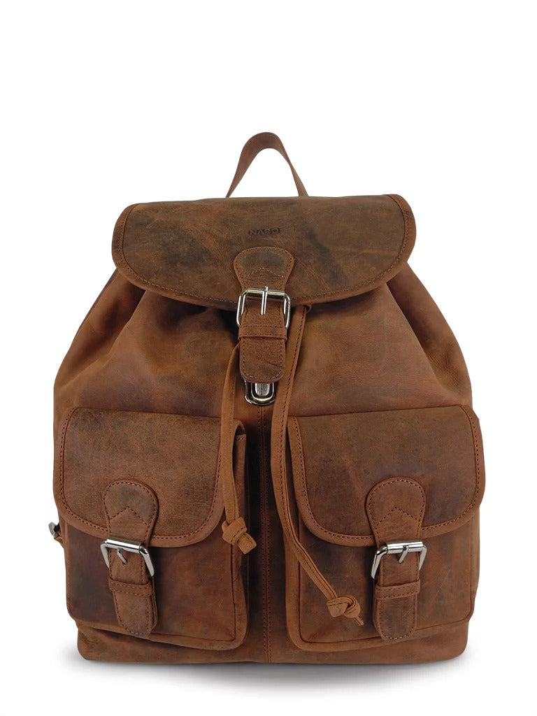 Nabo Brown Leather Backpack NK 1910