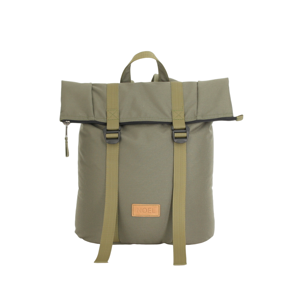 Noel Zip Backpack with G-Hook - Khaki