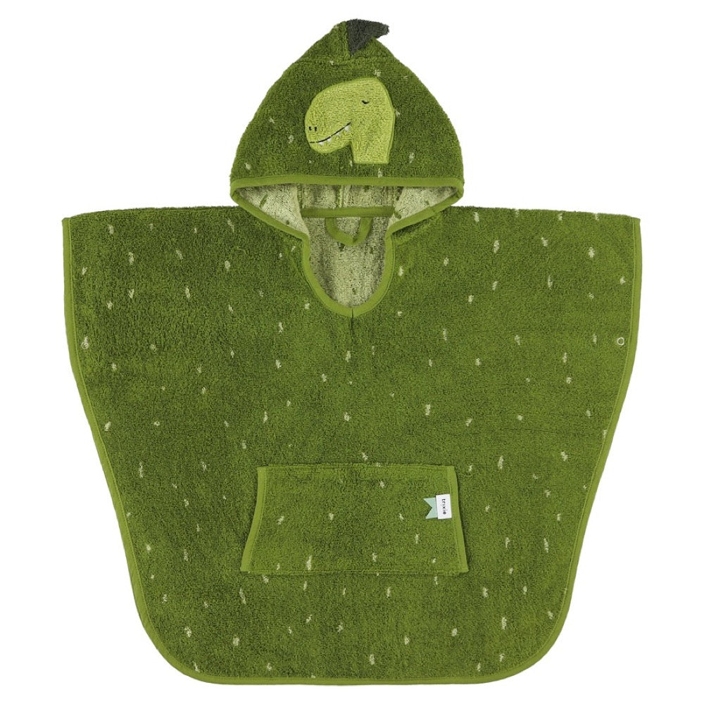 Trixie Baby Hooded Kids Bath Poncho - Mr. Dino