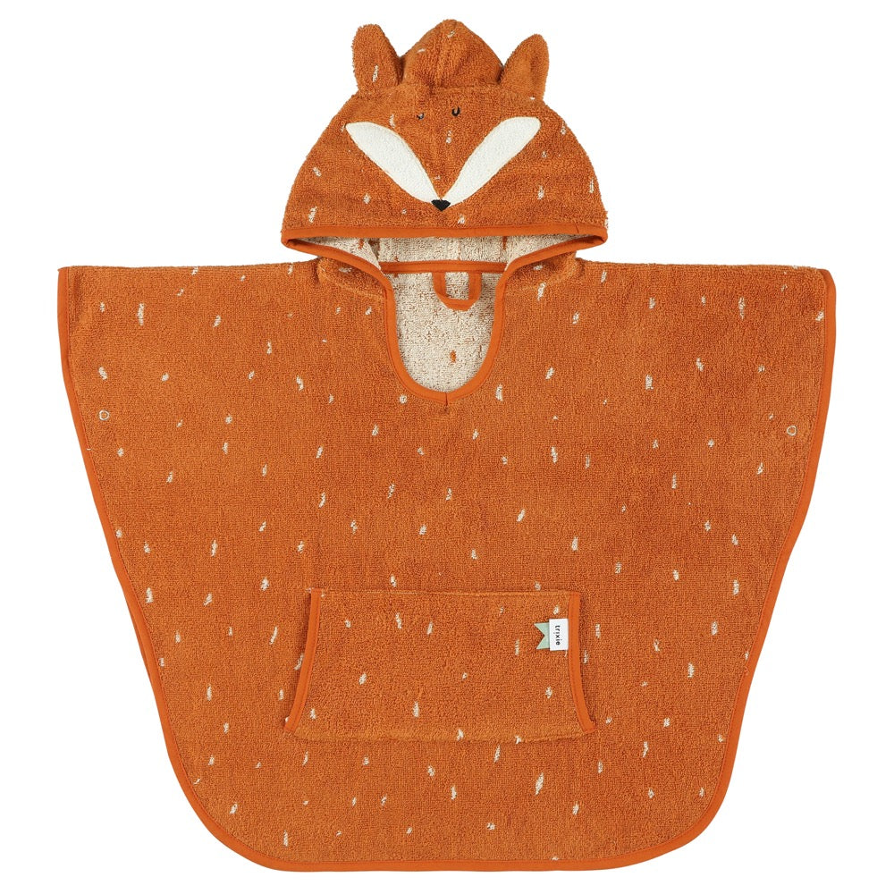 Trixie Baby Hooded Kids Bath Poncho - Mr. Fox