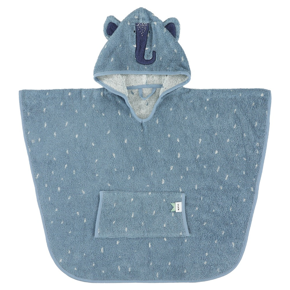 Trixie Baby Hooded Kids Bath Poncho - Mrs. Elephant