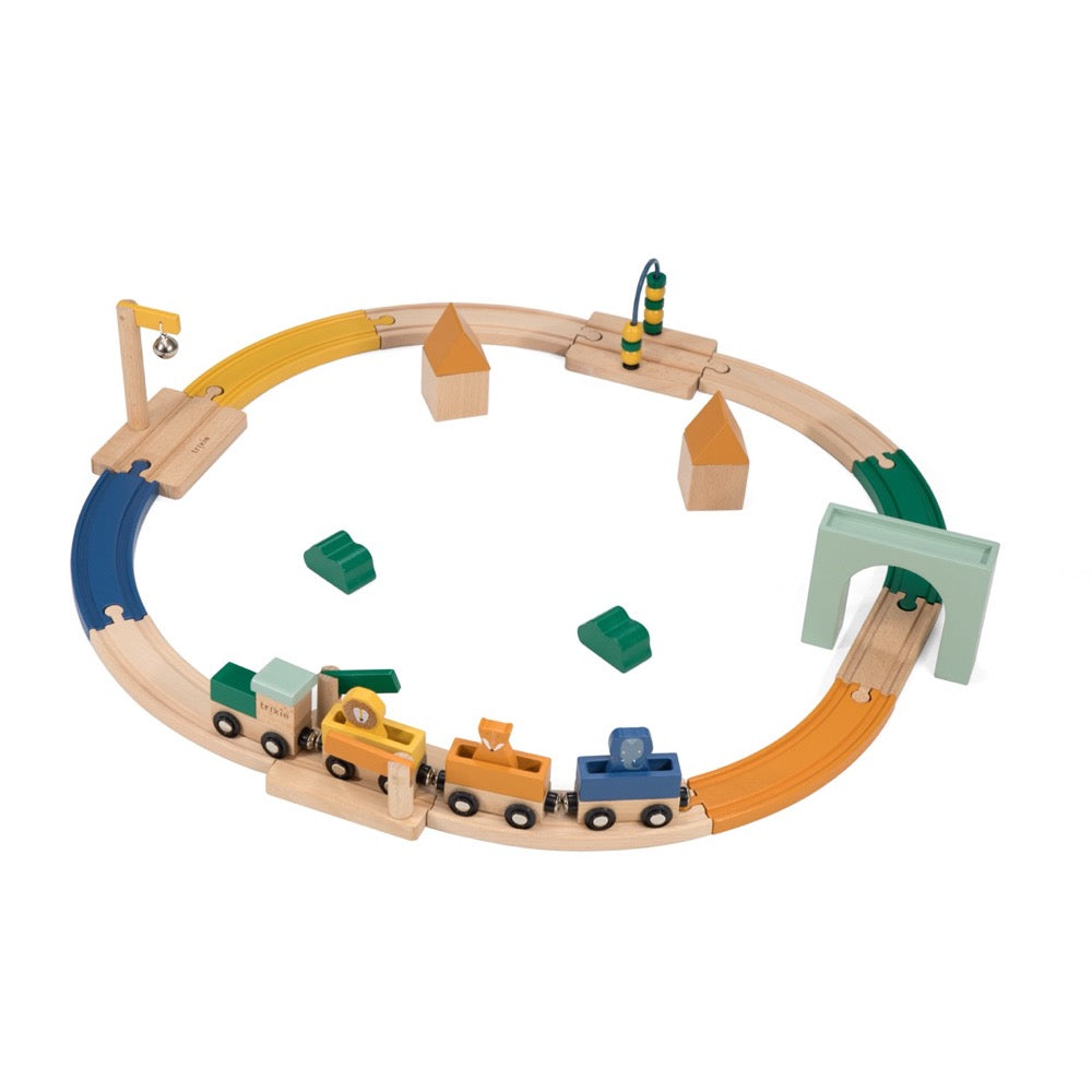 Trixie Baby Wooden Railway Set