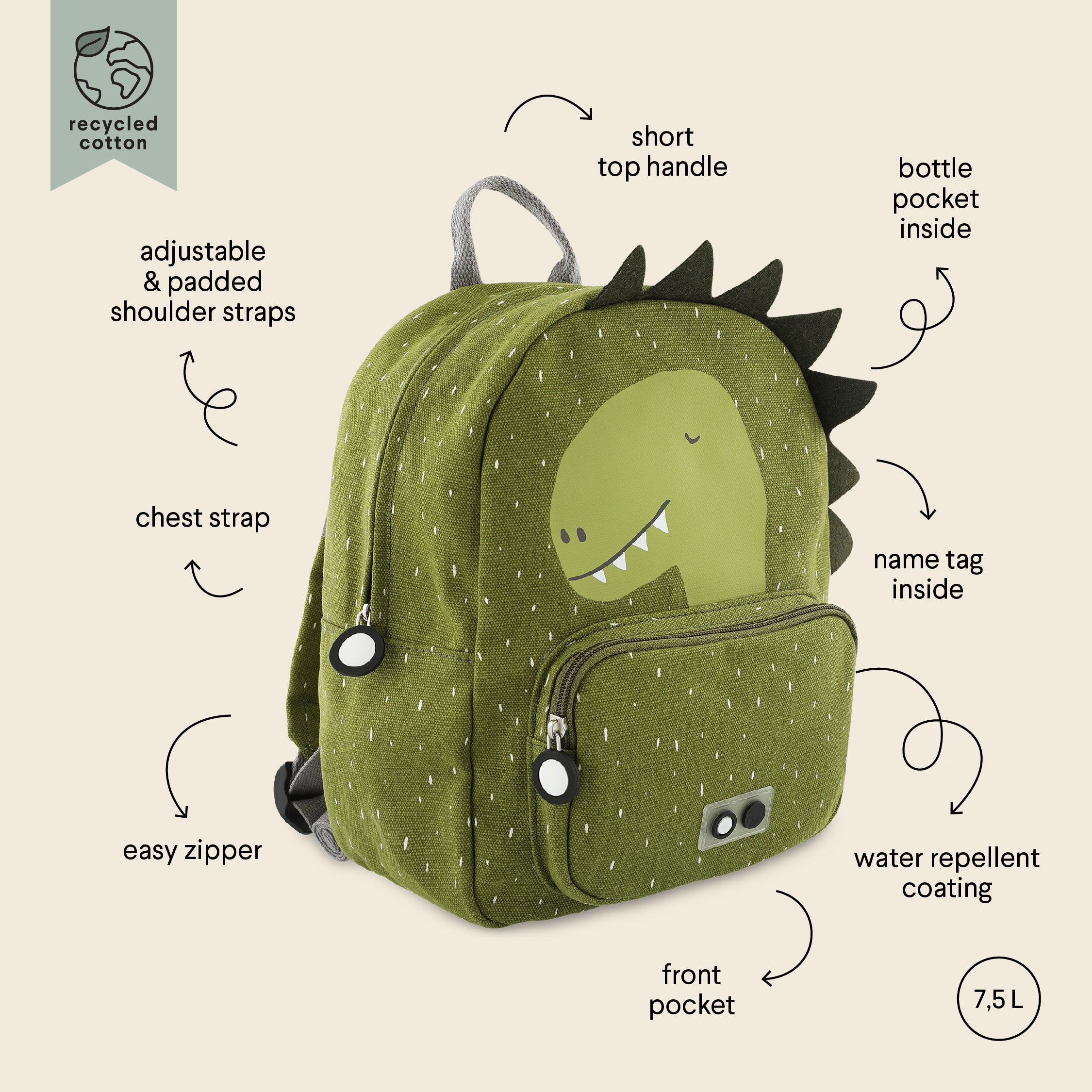 Trixie Baby Backpack - Mr Dino