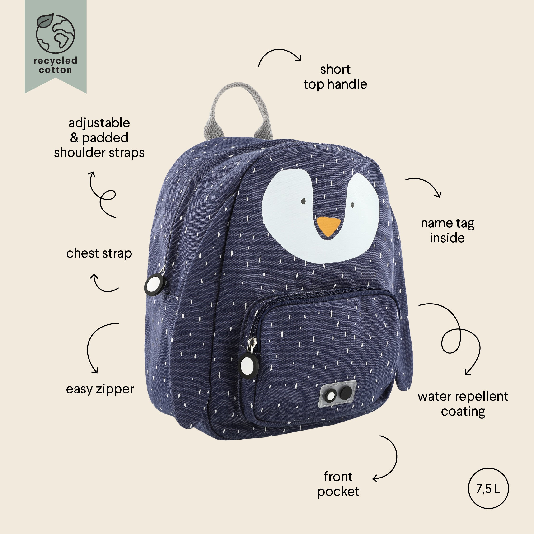 Trixie Baby Backpack - Mr Penguin