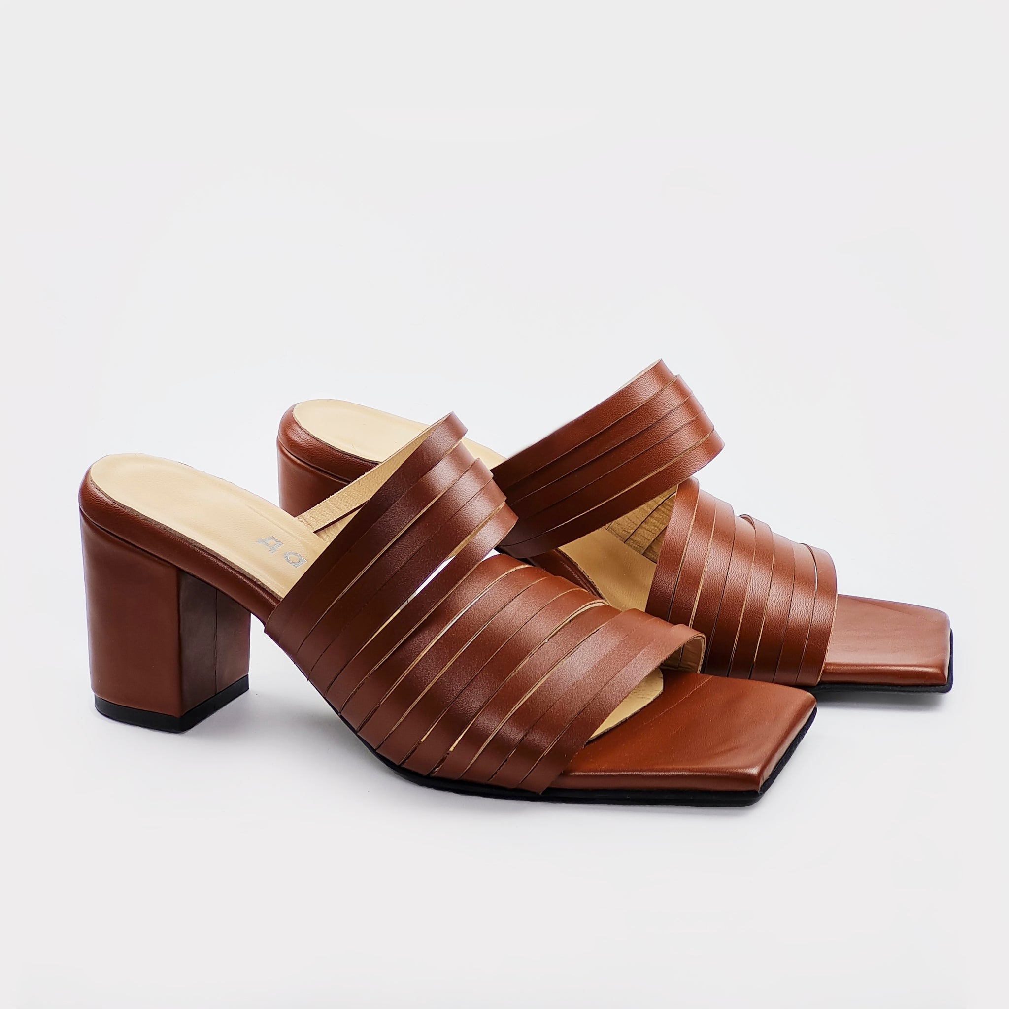 Handmade Strappy Leather Sandals - Brown