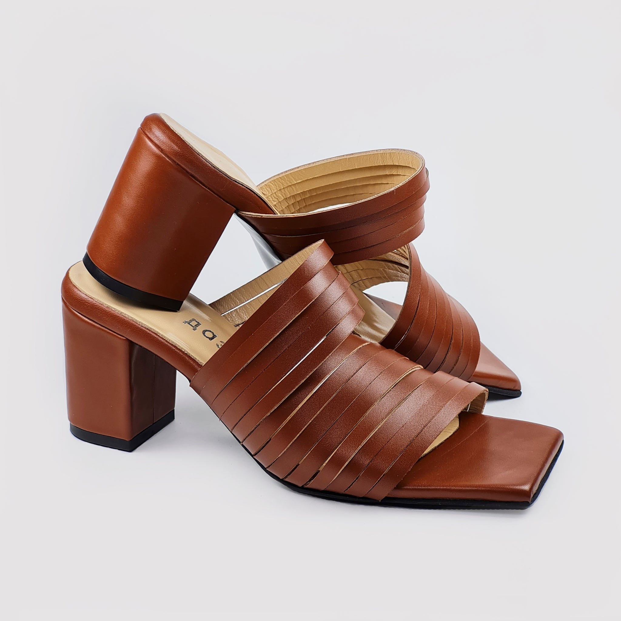 Handmade Strappy Leather Sandals - Brown