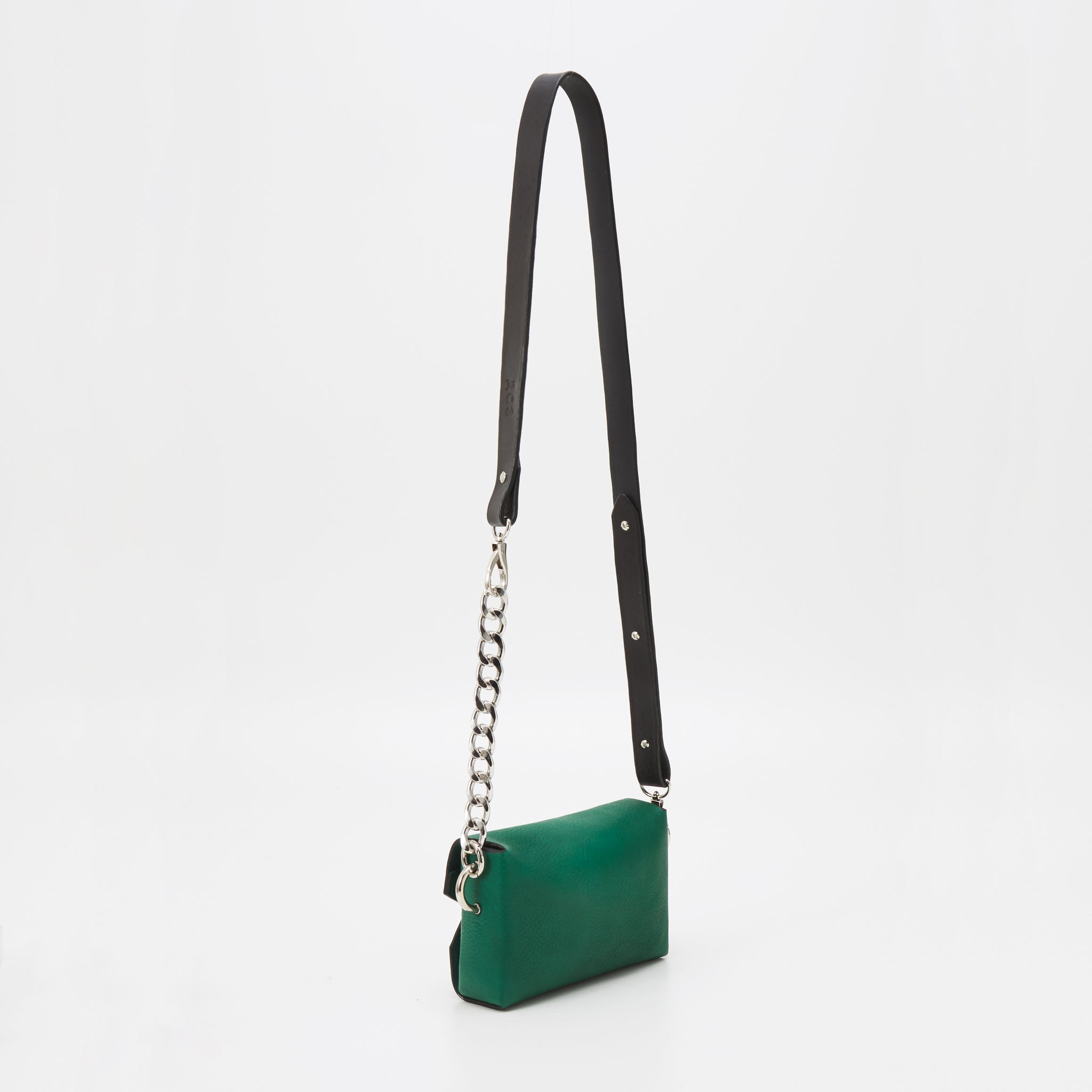 Handmade Leather Envelope Bag - Green