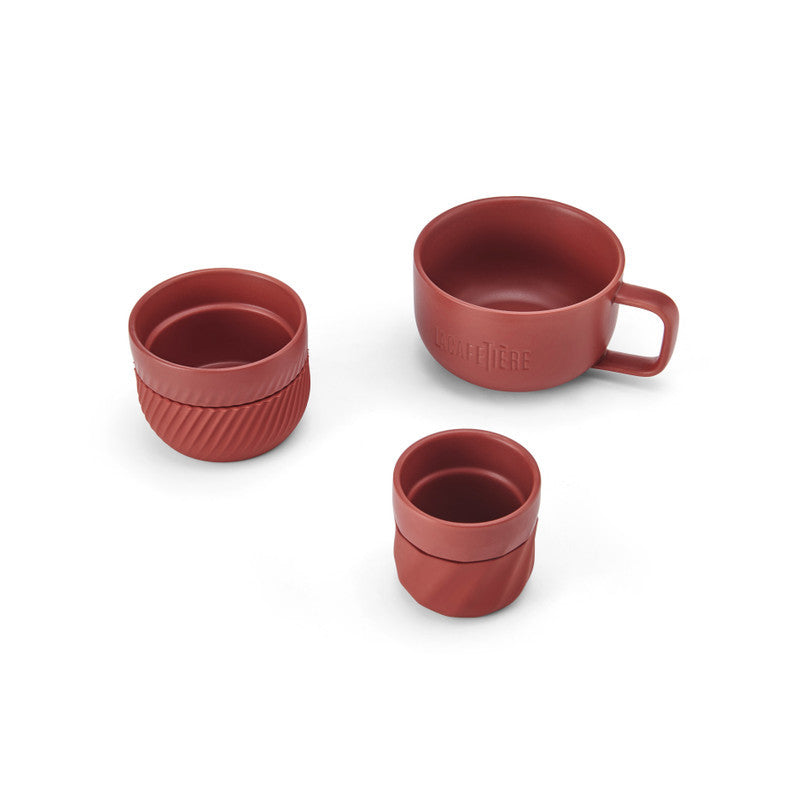 La Cafetière Red Coffee Mugs 3pc Set