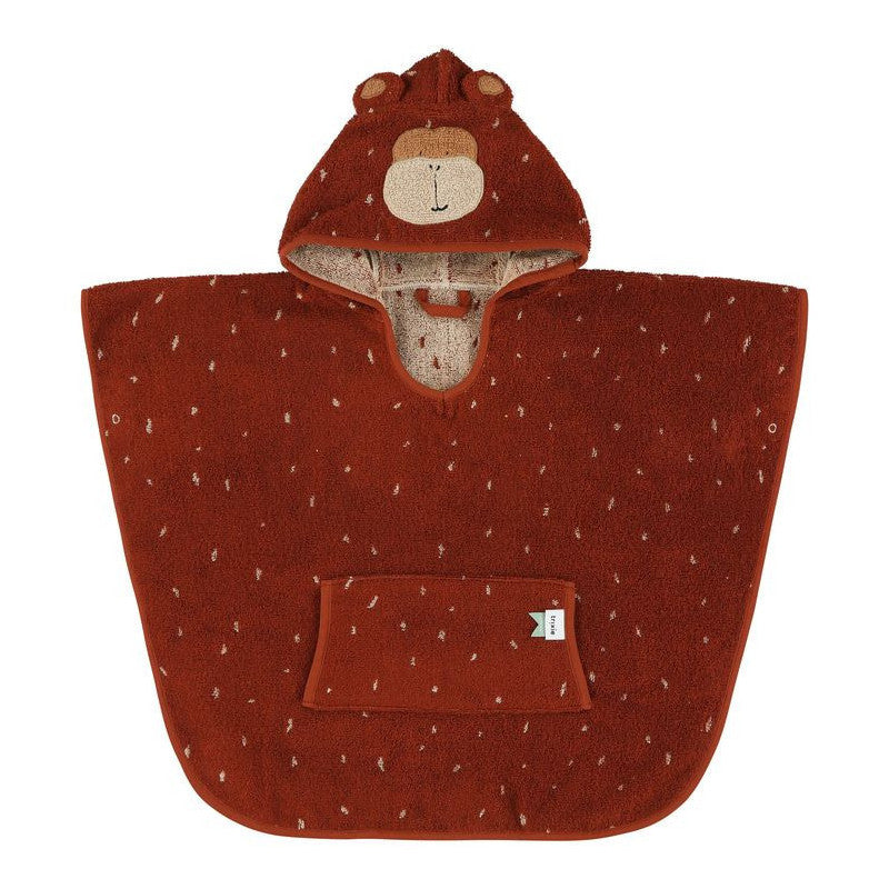 Trixie Baby Hooded Kids Bath Poncho - Mr. Monkey