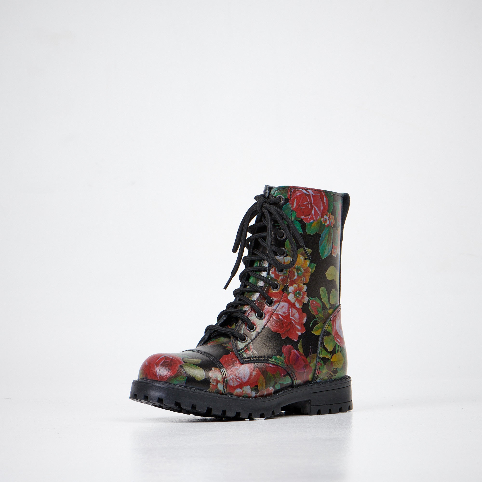 Samelin 511 Red Roses Boots with Zipper