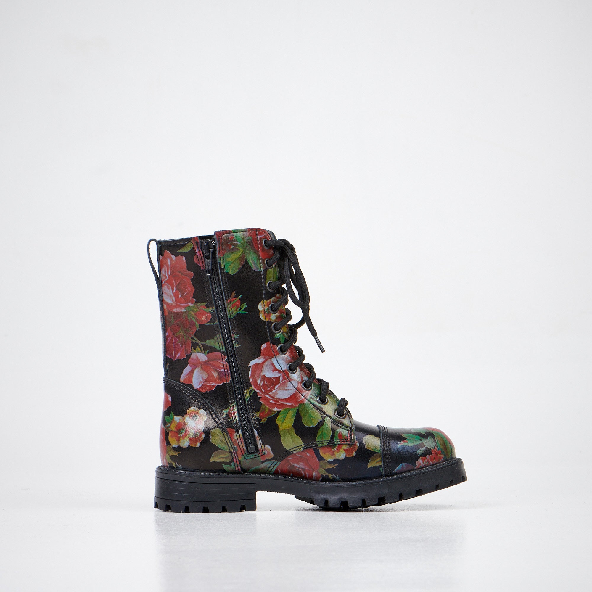 Samelin 511 Red Roses Boots with Zipper