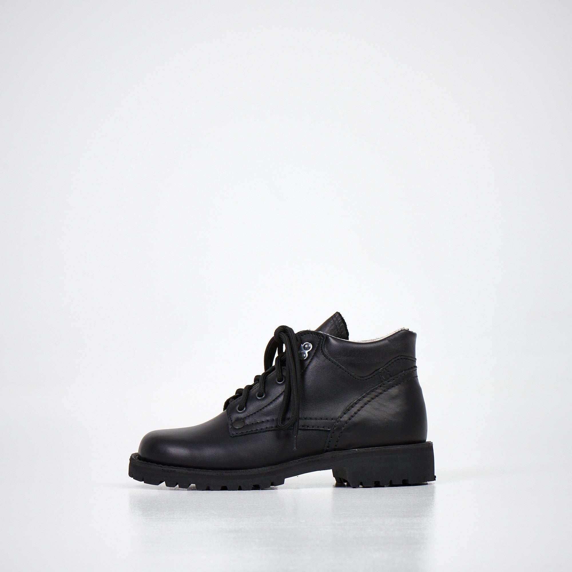 AIPI Handmade Black Leather Ankle Boots